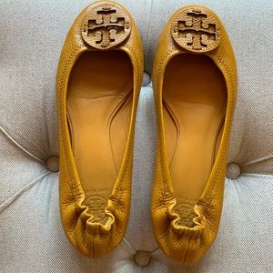 Tory Burch Reva Ballet Flats Size 10 WORN ONCE